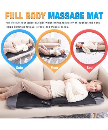 Comrelax Full Body Massage Mat with Vibration | Adjustable Pillow Height | Relieve Pain for Neck, Back, Waist, Legs | Massage Pad Black - Buy Online on GoSupps.com