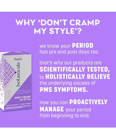 Pamprin Botanicals: Holistic PMS & Period Support with Ashwagandha, Magnesium, Turmeric - 22ct - Buy Online on GoSupps.com