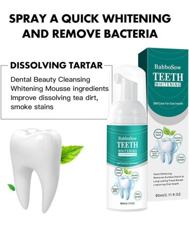 Foam Toothpaste for Adults - Intensive Stain Removal Tooth Mousse 60ml | Easy-to-Use Whitening Foam for Bright Teeth - Buy Online on GoSupps.com