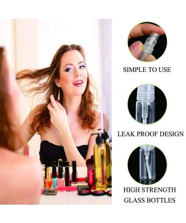 Mini Refillable Glass Spray Bottle 5ml - 60 Pcs Set for Travel, Essential Oils, Perfume & Cleaning - Buy Online on GoSupps.com