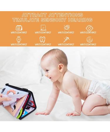 Zenovate Baby Mirror Toys - Foldable Montessori Sensory Toys for Newborns 0-12 Months | Crackling Book & Contrast Designs - Buy Online on GoSupps.com