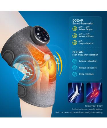 Heated Knee Pad for Pain Relief | Adjustable Heat & Vibration Massage Brace - International Shipping Available - Buy Online on GoSupps.com