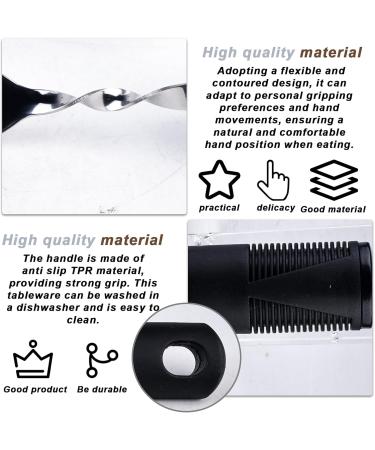 Meyagot 5-Part Adaptive Utensils Set | Flexible Cutlery for Disabled & Hand Tremors | Ergonomic Thick Handle for Arthritis & Parkinson's - Buy Online on GoSupps.com