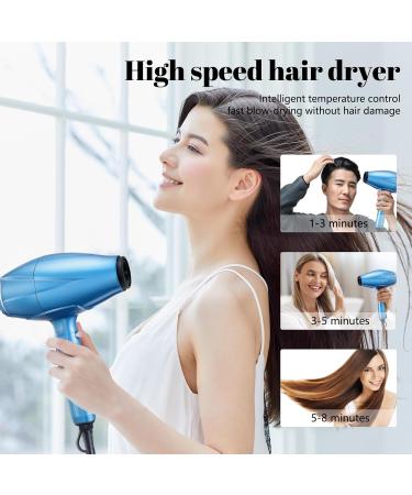 Professional 1875 Watt Hair Dryer with Diffuser & Comb Nozzle Fast Drying No Frizz Perfect for Curly & Straight Hair All Hair Types - International Shipping Available - Buy Online on GoSupps.com