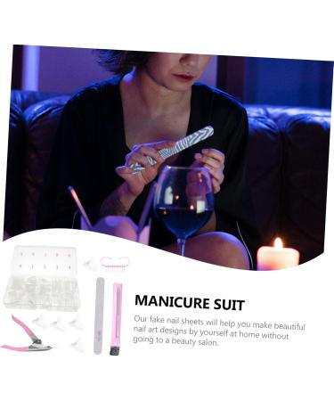 Healeved 1 Box Nail Art Box Acrylic Nail Kit De Manicura Manicure Kit Nail Files Dead Skin Nail File Buffer Manicure Accessories Clear Nail Tips Nail Brush Plastic Cosmetic Fake Nail Patch 15x6cm - Buy Online on GoSupps.com