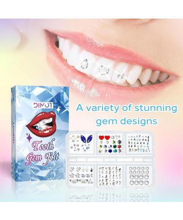 Fiorland Tooth Gem Kit DIY Crystals Jewelry Kit Teeth Gems Set 2025 New Professional Fashionable Y2k Tooth Gems for Teeth 140 Pcs Starter with Sparkling Diamonds - Buy Online on GoSupps.com