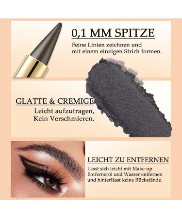  EONFAVE Waterproof Eyeliner Pencil Quick-Drying Gel Gray-Brown Pigmented and Smudge-Resistant Eyeshadow Gray Kohl Pencil for the Perfect Line Long-Lasting Daily Eye Makeup - Buy Online on GoSupps.com
