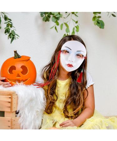 Alipis Japanese Kabuki Kitsune Full Face Masquerade Mask | Carnival Mardi Gras & Cosplay Costume Accessories - Buy Online on GoSupps.com