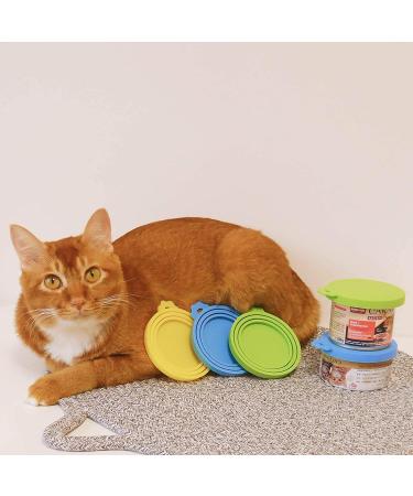 Comtim Pet Food Can Lids - 3 Pack Silicone Covers for Dog and Cat Cans with Spoon - Buy Online on GoSupps.com