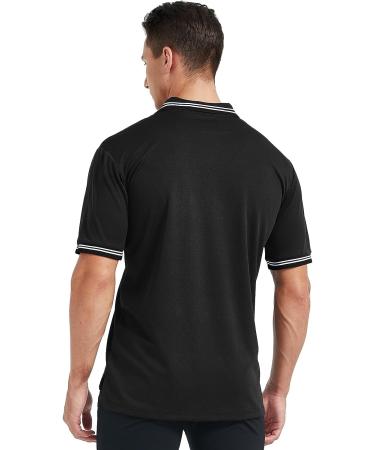 FitsT4 Short Sleeve Polo Umpire Jersey/Referee Uniform - Black, Medium - Buy Online on GoSupps.com