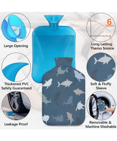 2L Sea Animal Shark Pattern Hot Water Bottle | Pain Relief & Cold Therapy | PVC Warmers for Menstrual Cramps & Comfort - Buy Online on GoSupps.com