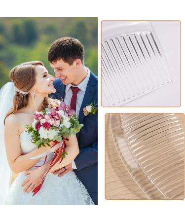 8-Piece French Side Combs Set - PROUSKY Strong Hold Hair Clips for Women - Plastic Twist Decorative Hair Combs - Bridal Wedding Veil Accessories - Buy Online on GoSupps.com