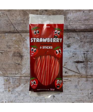 Strawberry Rock Bag Rock Sweets Original Strawberry Rock Sticks Retro Sweets Gift Bag Sweet Shop - Classic Sweets Traditional Taste 6 Sticks Per Bag - Buy Online on GoSupps.com