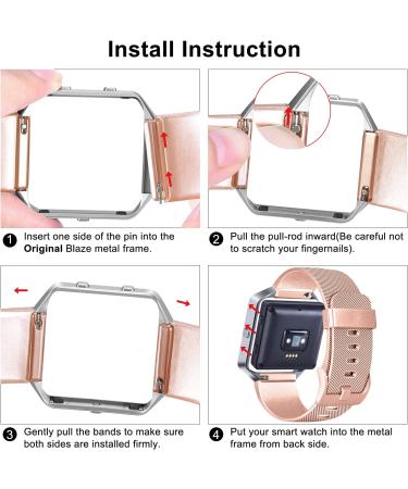 6 Pack Silicone Sport Bands Compatible with Fitbit Blaze - Women Men - Rose Gold Silver Gold Black Gray Slate - Small - Buy Online on GoSupps.com