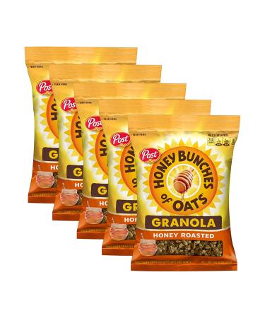 Honey Bunches of Oats Honey Roasted Granola Cereal - 11 oz (Pack of 5) | High Fiber & Whole Grain Breakfast Snack (88679) - Buy Online on GoSupps.com