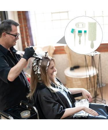 Lurrose 5pcs Tinting Brushes & Angled Boards Kit for DIY Hair Coloring - Salon Quality Highlighting Tools - Green Dyeing Plate 34X10.6X0.4cm - Buy Online on GoSupps.com