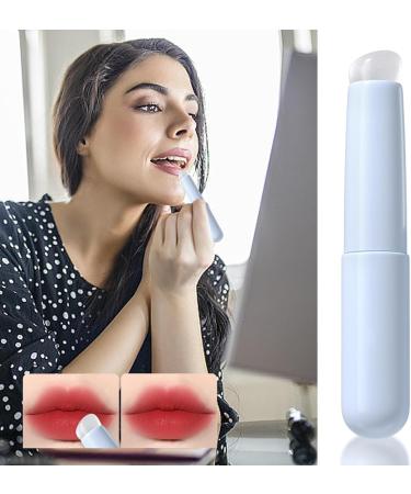 Silicone Lip Brush Soft Silicone Angled Round Head Lip Brushes Silicone Lip Applicator Reusable Lip Scrub Brush for Lipstick Lip Gloss Lip Balm Portable Multi Function Lipstick Applicator blue - Buy Online on GoSupps.com