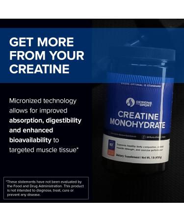 Buy NSF Certified Creatine Monohydrate Powder - Supports Muscle Recovery & Strength | 1 lb (90 Servings) - Fast International Shipping - Buy Online on GoSupps.com