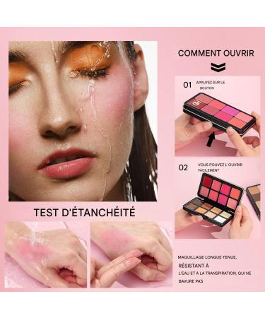  Misaakoeq Creamy Blusher Palette - 16 Colours Eyeshadow and Blusher Palette | High Light Concealer Anti-Water Ideal Makeup Face Travel Evening - Buy Online on GoSupps.com