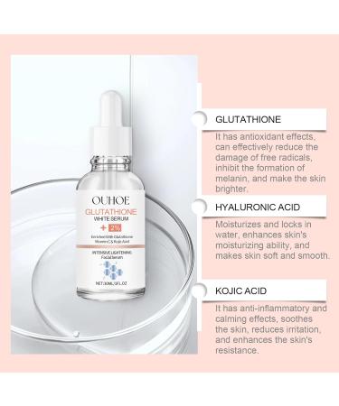 Glutathione Serum with Kojic Acid & Vitamin C - INSKIN Nicotinamide Serum for Face for Hydrated - Face Serum Reduce Dark Spot Shrink Pores& Improve Skin Tone - Buy Online on GoSupps.com