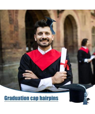 AIYING Small Graduation Hat - 3D Doctoral Hat Hair Clip Headband | 10 3D Graduation Hat Hairpins Dress up Photo Decoration Supplies for Graduation Blue - Buy Online on GoSupps.com