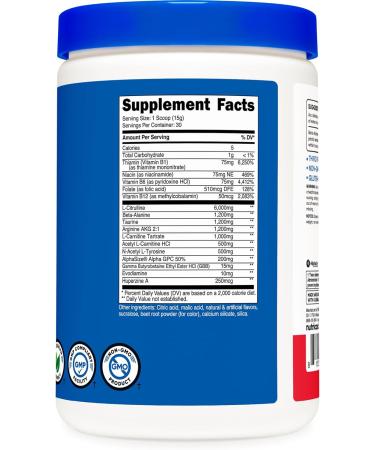 Nutricost Stim-Free Pre-Workout Powder - Gluten Free Non-GMO Fruit Punch 30 Servings - International Shipping Available - Buy Online on GoSupps.com