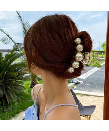 6 Pcs Pearl Hair Claw Clips Set for Thick Long Hair - Strong Hold and Nonslip Styling Accessories for Women and Girls (Color 2) - Buy Online on GoSupps.com