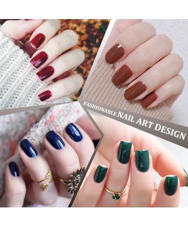DANNEASY 24 Sheets Solid Color Nail Wraps - Self Adhesive Polish Strips for Women - Dark Color Series - Buy Online on GoSupps.com
