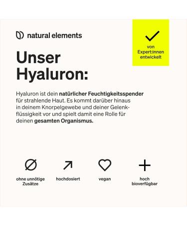 Vegan Hyaluronic Acid 500mg - 90 High-Dose Capsules | Pure Additive-Free | 3-Month Supply | Made in Germany - Buy Online on GoSupps.com