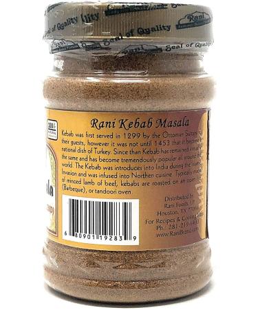 Rani Kebab Masala Spice Blend 3oz PET Jar - All Natural, Vegan, Gluten-Friendly, Non-GMO Indian Origin Powder - Salt-Free Seasoning for Meat Dishes - Buy Online on GoSupps.com