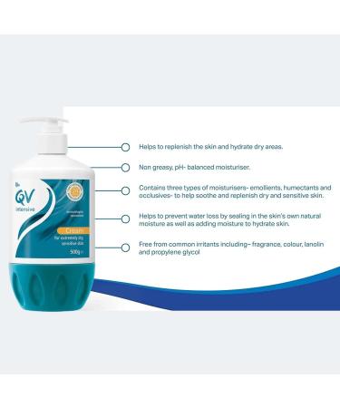Buy QV Intensive Cream 500G - Nourishing Moisturizer for Dry Skin - Fast International Shipping - Buy Online on GoSupps.com