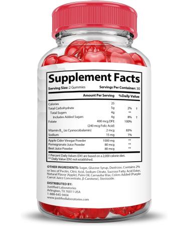 Boostline Keto ACV Gummies 1000MG | 2 Pack Vegan Non-GMO Apple Cider Vinegar with Pomegranate & Beet Juice | 120 Gummies for Weight Loss - Buy Online on GoSupps.com