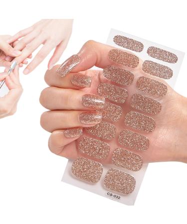 scyca scyca Nail Polish Stickers Nail Polish Strips | Full Nail Polish Sticker Gel Nail Stickers to Stick on Semi-Cured Gel Nail