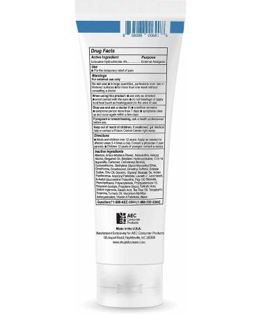 Lidocream Pain Relief Cream 4% Lidocaine - Natural Numbing Anti-Inflammatory for Neck, Back, Knee, Nerve, Joint, Muscle Inflammation, Arthritis - Topical Analgesic 3.4oz - Buy Online on GoSupps.com