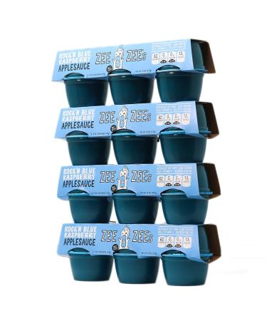 Zee Zees Rock'n Blue Raspberry Applesauce Cups, 4 oz Cups, 24 pack