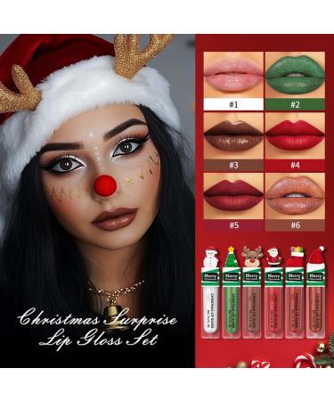 Christmas Lipstick Set Christmas Lip Makeup Kit Christmas Lip Gloss Set Lip Stain Set For Women Christmas Moisturizing Lip Gloss - Buy Online on GoSupps.com