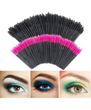 200PCS Disposable Eyelash Brushes Mascara Wands Makeup Applicator Set (Black Rosy) Eyelash brush - Buy Online on GoSupps.com