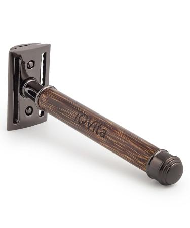 IQVITA Premium Bamboo Razor Plane for Women - Eco-Friendly Sustainable Wet Razor with 10 Blades - Zero Waste & Brown eBook Included - 1 Pack - Buy Online on GoSupps.com