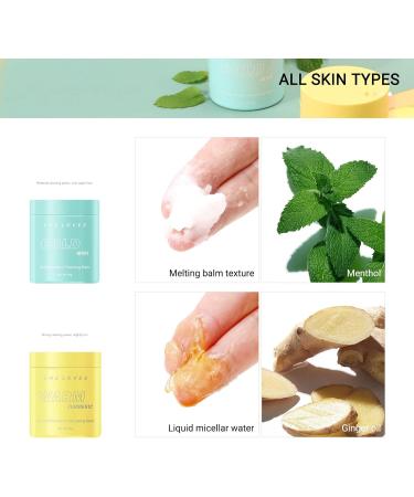 Elegauit Makeup Remover Cleansing Balm Set 2PCS Gentle and Nourishing Makeup Removing Balm with Ginger Natural Deep Pore Cleanser for Eye Lip or Face Makeup Cold & Warm Ecleanbalm-008 - Buy Online on GoSupps.com