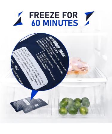 3-Piece Hot & Cold Gel Ice Packs Set for Injuries - Reusable with Adjustable Straps for Arms, Shoulders, Knees, Legs, Back - Joint & Muscle Pain Relief - Buy Online on GoSupps.com