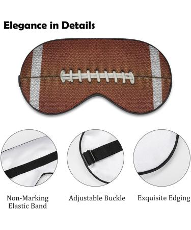 LynaRei American Football Laces Sleep Mask - Blackout Eye Cover for Full Night's Sleep, Travel, and Nap - Buy Online on GoSupps.com