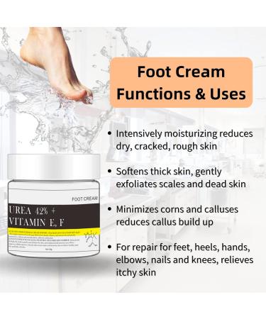Tongyend Urea Foot Cream Urea 42% Foot Cream Cracked Heel Repair Cream For Dry Hard Skin Callus Remover Foot Moisturiser Nourishes Softens Dry Rough Cracked Dead Skin Foot Care - Buy Online on GoSupps.com