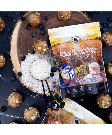 Pride Foods Rice 'N Grinds 100% Natural Hot Rice Cereal Blueberry Muffin 20oz - Delicious and Nutritious Breakfast Option - Buy Online on GoSupps.com