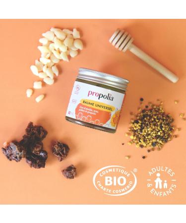 PROPOLIA - Organic - Universal Balm - Multi-use care for body face hair & beard - Beeswax Honey Pollen & Propolis - 100% natural - Made in France - 60 ml - Buy Online on GoSupps.com