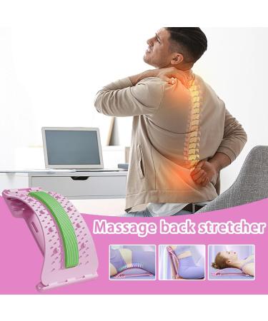 FmtwPhn Back Arch StretcherLumbar Stretcher Ergonomic Corrector Antislip 3 Levels Adjustable For Muscle Relaxation Lumbar Region Exercise Pink - Buy Online on GoSupps.com