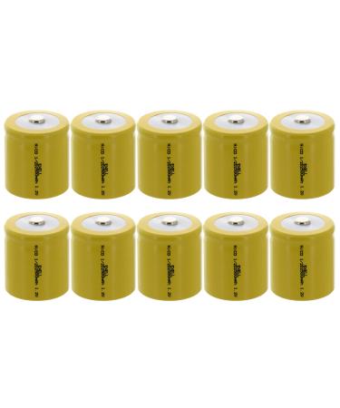 10x Exell 1/2D Size 1.2V 2500mAh NiCD Button Top Rechargeable Batteries for instruments/equipment electric razors toothbrushes radio controlled devices electric tools