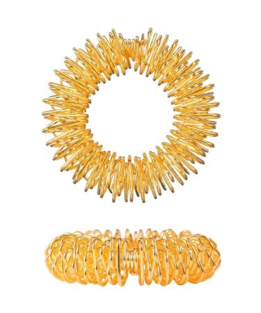 Weescie 10-Piece Acupressure Ring Set | Finger Massage Rings & Bracelets for Stress Relief | Gold & Silver Options | International Shipping Available - Buy Online on GoSupps.com