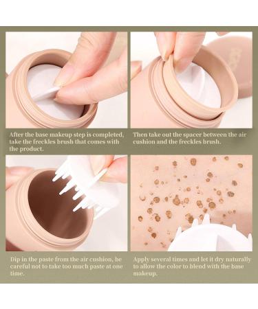 Face Freckles Makeup Air Cushion Freckles | Quick Dry Natural Like Fake Freckles Cushion for Natural Effortless Sunkissed Makeup with 3D Freckles - Buy Online on GoSupps.com