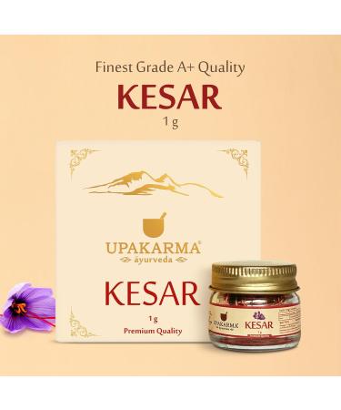 UPAKARMA Fils de k sar cachemire/safran purs naturels et de qualit sup rieure 1 gramme lot de 1 Kesar du Cachemire 1 g (Pack of 1) - Buy Online on GoSupps.com