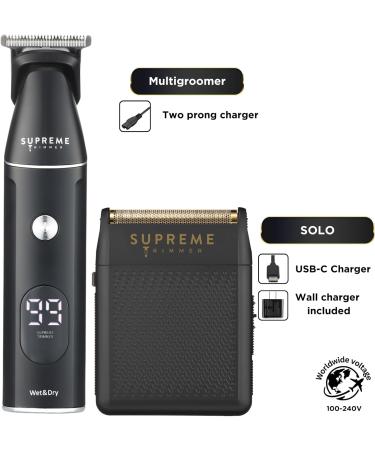 Buy Supreme Trimmer Multigroomer SMG3030 + Solo Foil Shaver Kit | 14PC Wet/Dry All-in-One Beard & Face Trimmer | Ideal for Barbers & Home Use - Fast International Shipping - Buy Online on GoSupps.com
